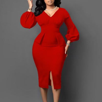 Women Dress Women's V-neck Dress