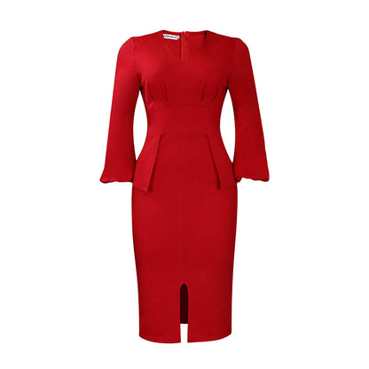 Women Dress Women's V-neck Dress