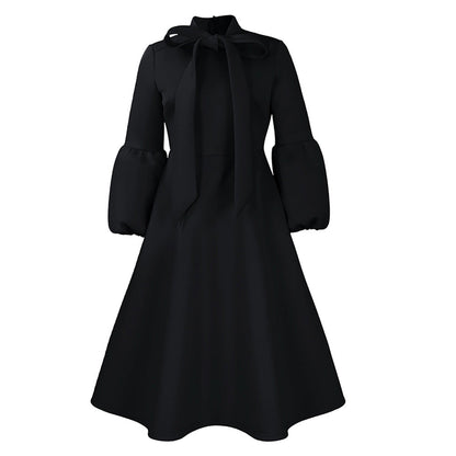 Women Dress High Waist Gown European and American Style Dress