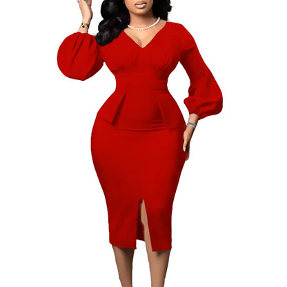 Women Dress Women's V-neck Dress